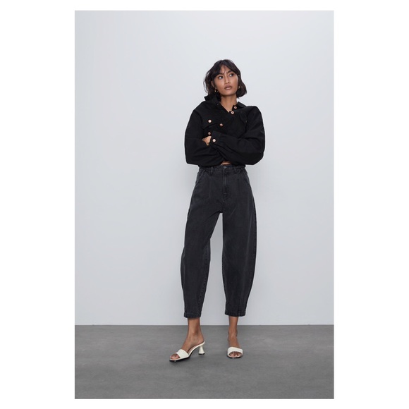 Zara slouchy jeans black Clearance
